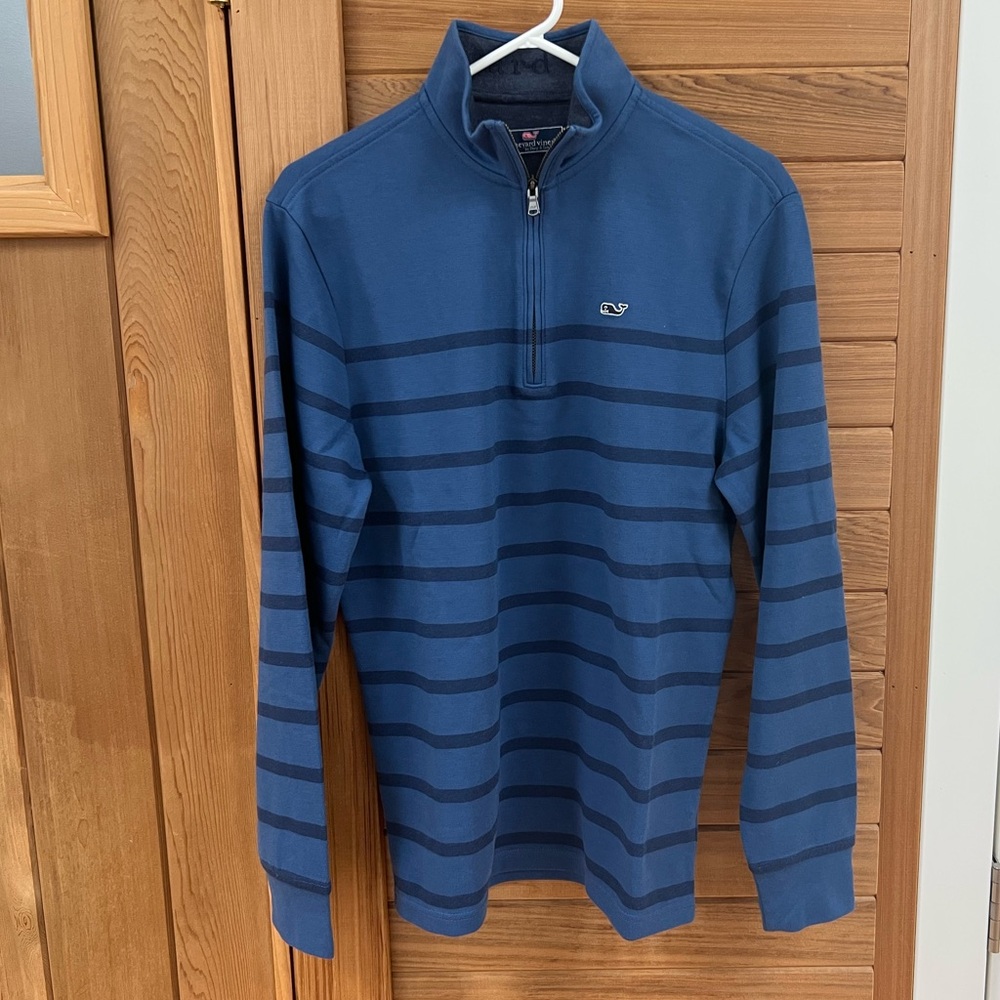 Vineyard Vines Breton Stripe Saltwater Quarter-Zip Pullover